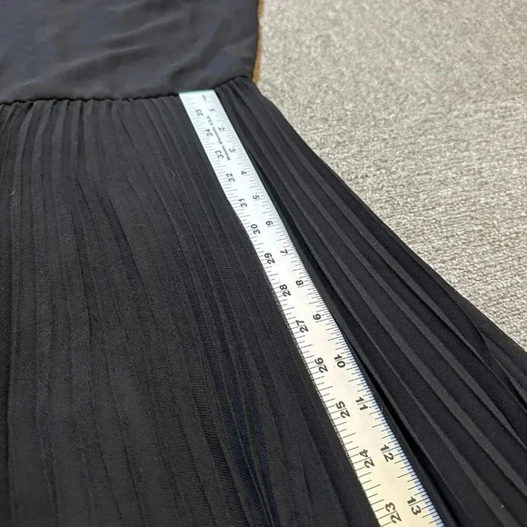 ASOS Black Pleated Classic Cowl Midi Dress in Size US 4 - Picture 6 of 8